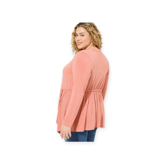 Torrid Super Soft Cinch‑Front Cardigan/Anorak — Size 1X NWT in desert sand (tan) - Picture 4 of 15